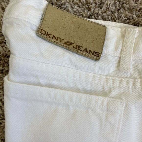 Vintage Y2K DKNY Jeans Straight Leg High Waist White USA Made Size 6 - Picture 14 of 15